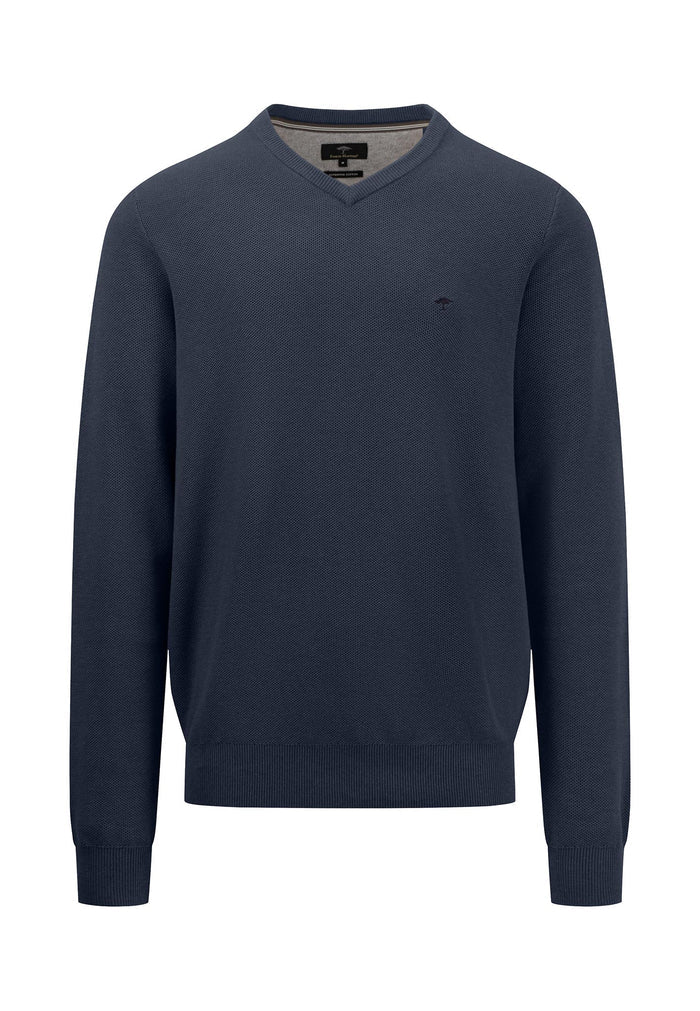 Pullover aus Baumwolle mit V-Ausschnitt