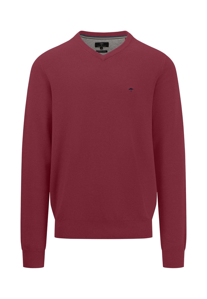 Pullover aus Baumwolle mit V-Ausschnitt