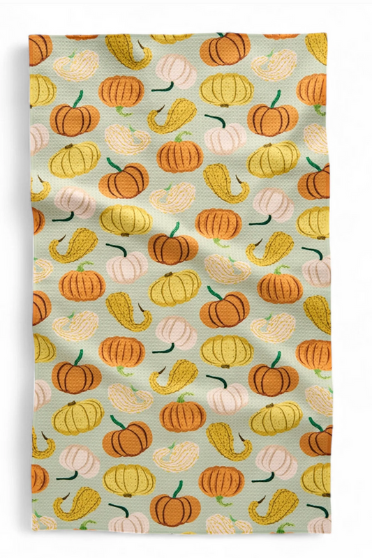 Pumpkins and Gourds Tea Towel, adeline boutique, dallas boutique, boutique