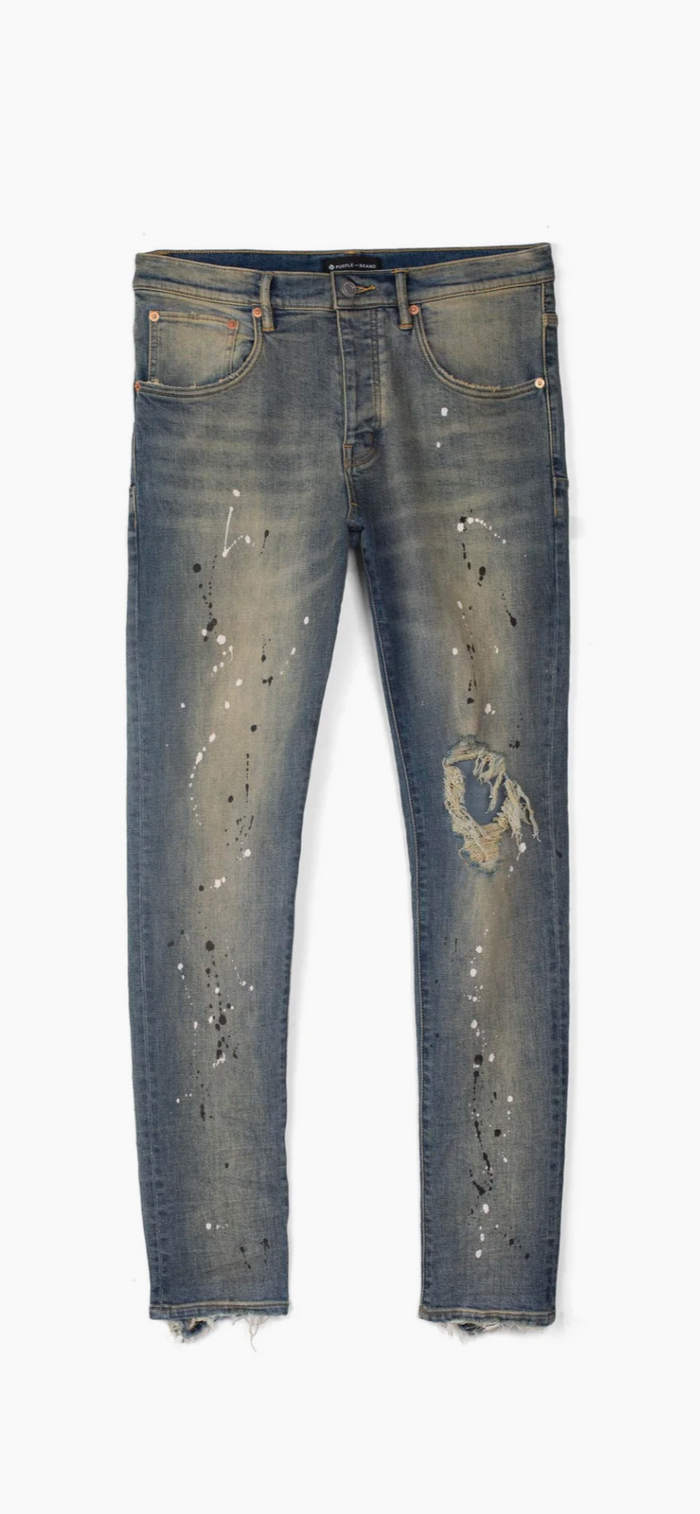Purple Jeans - Mid Indigo Destroy - Clique Apparel
