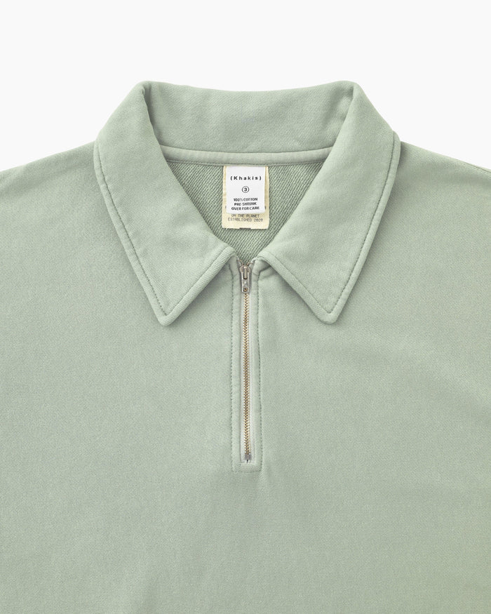 Quarter Zip Pullover Pale Green