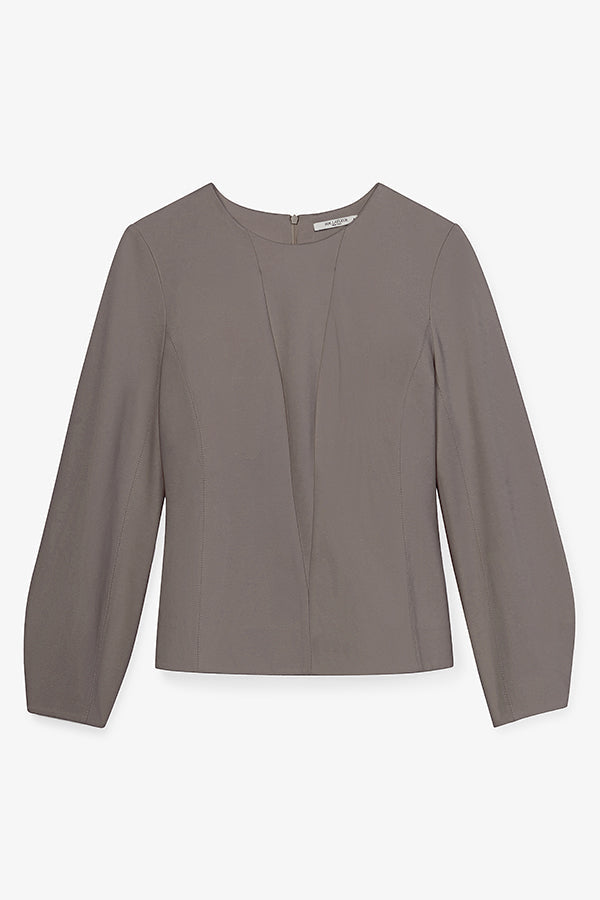 Packshot image of the Rashida top in Pebble | Exclude | Still