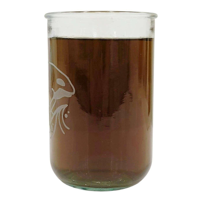 Recycled Glass Tumbler - Tall - Orca Whale Rustic by Bread and Badger