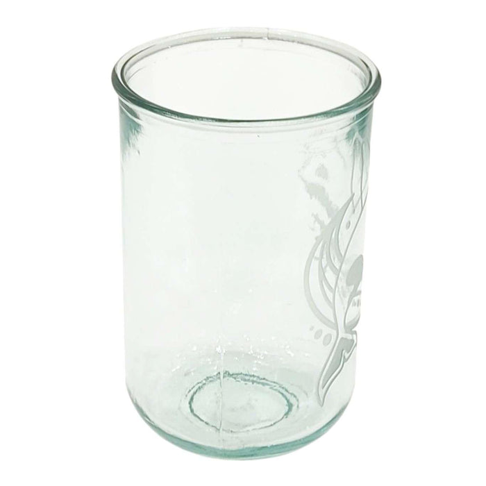 Recycled Glass Tumbler - Tall - Orca Whale Rustic by Bread and Badger