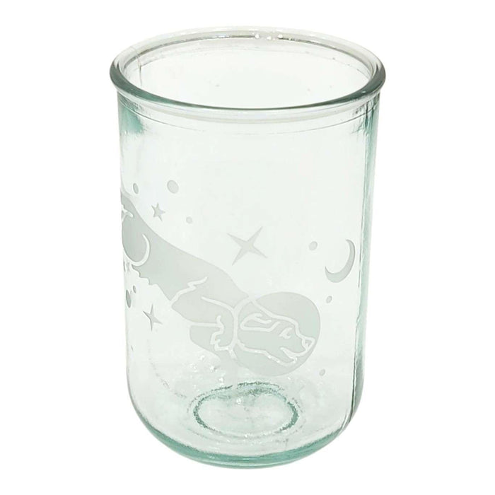 Recycled Glass Tumbler - Tall - Space Dog Rustic by Bread and Badger