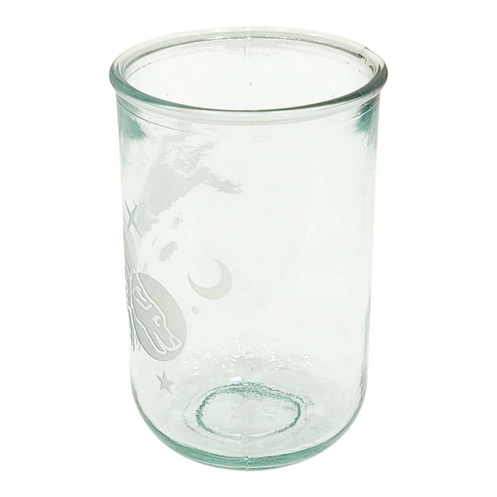 Recycled Glass Tumbler - Tall - Space Dog Rustic by Bread and Badger