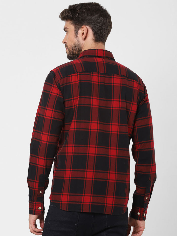 Red Check Full Sleeves Shirt