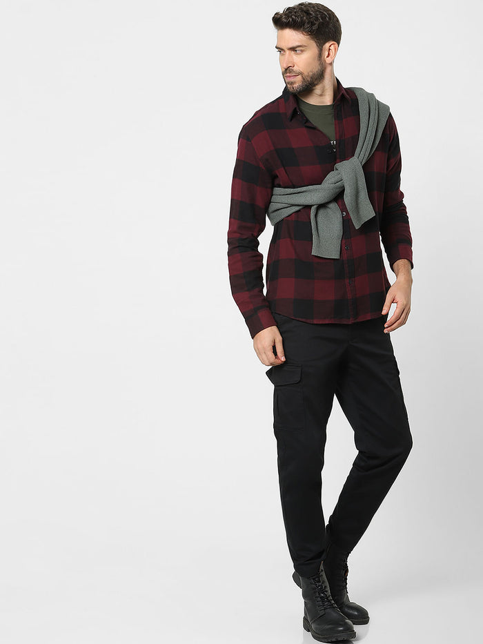 Red Check Organic Cotton Full Sleeves Shirt