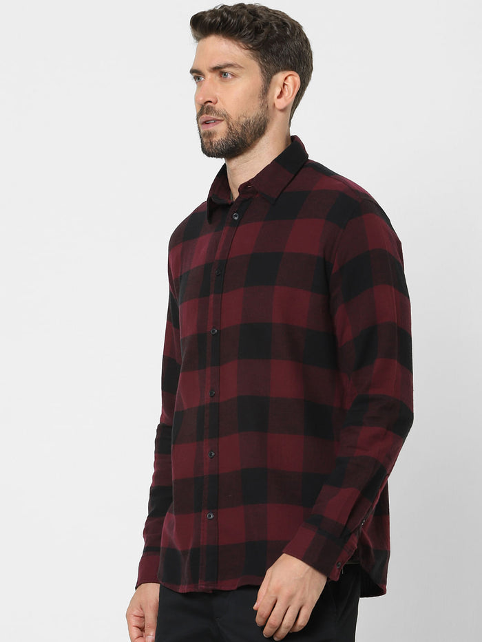 Red Check Organic Cotton Full Sleeves Shirt