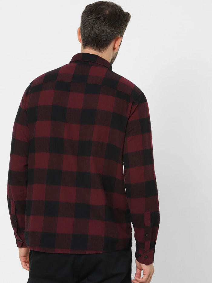 Red Check Organic Cotton Full Sleeves Shirt