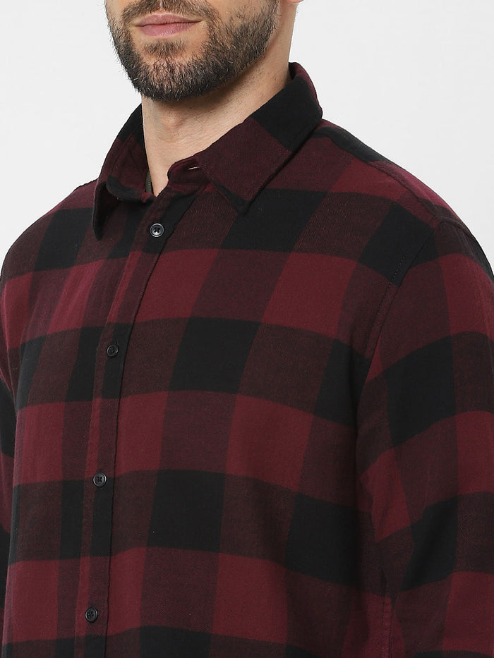 Red Check Organic Cotton Full Sleeves Shirt