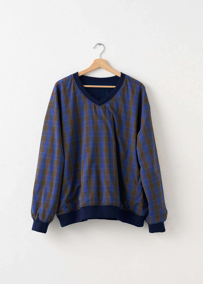 Éclectique Reversible windbreaker jacket checked pattern side