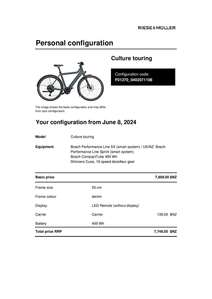 Riese and Muller Culture touring - denim - 50cm