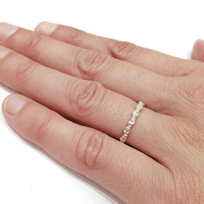 Ring - Mini Skull Eternity in Sterling Silver by Michelle Chang