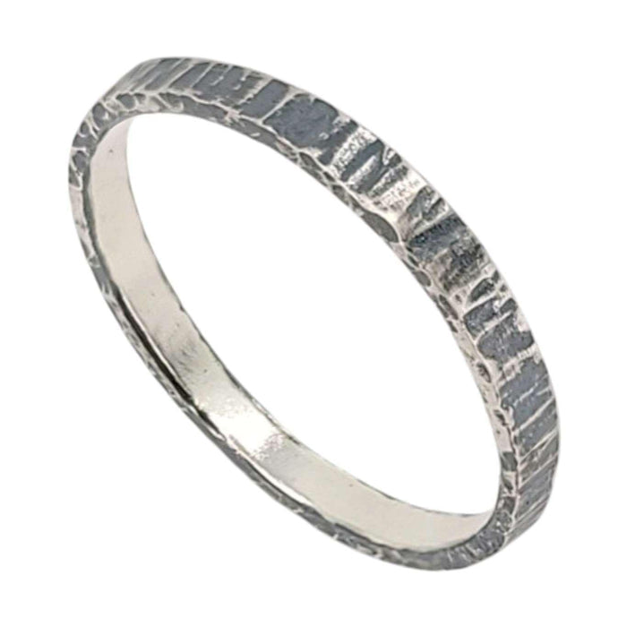 Ring - Sizes 7, 8 - Wood Grain Texture (Sterling Silver) by Taviametal
