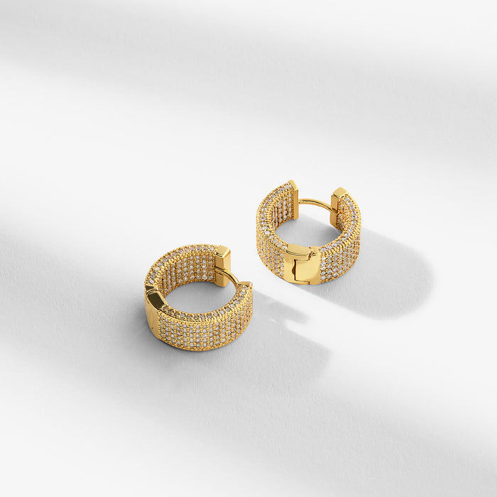packshot image of the romy earrings in gold | Lead
