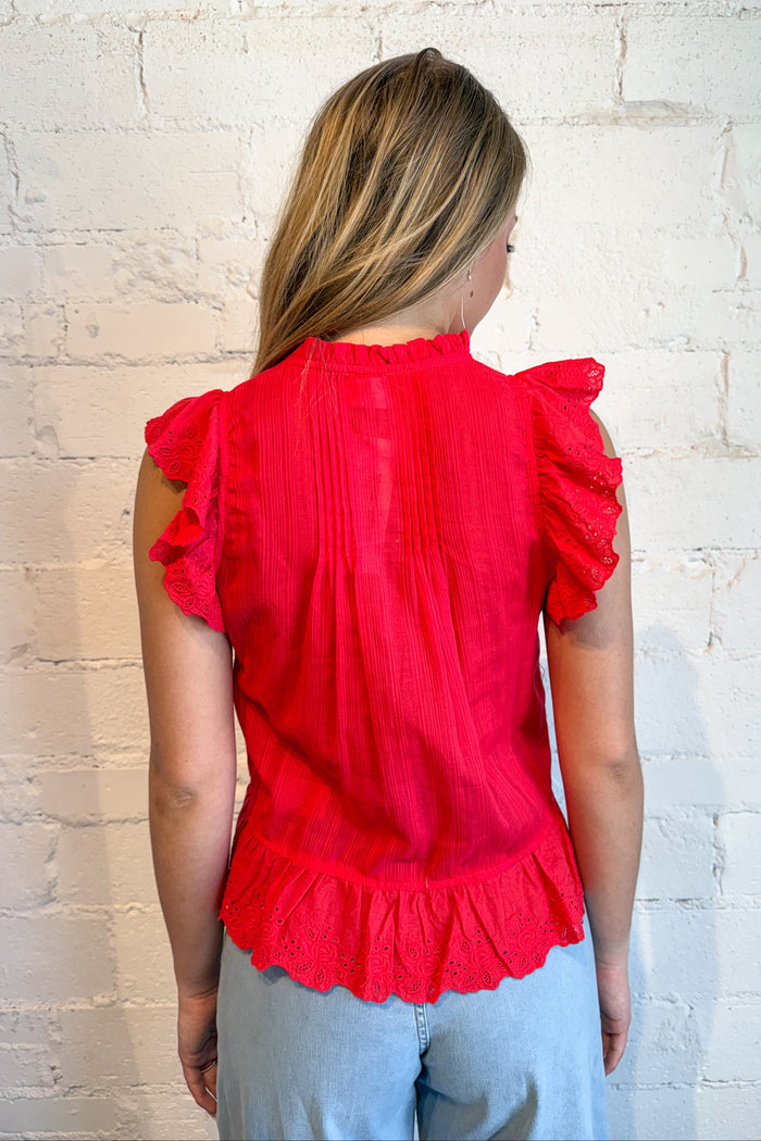 Red top for women, womens top, gen z clothing, dallas boutique, boutique shopping
