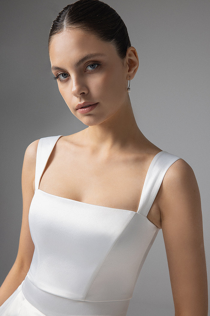 RTS Modern Corset Crop Top Andrea With Lace-up Detail