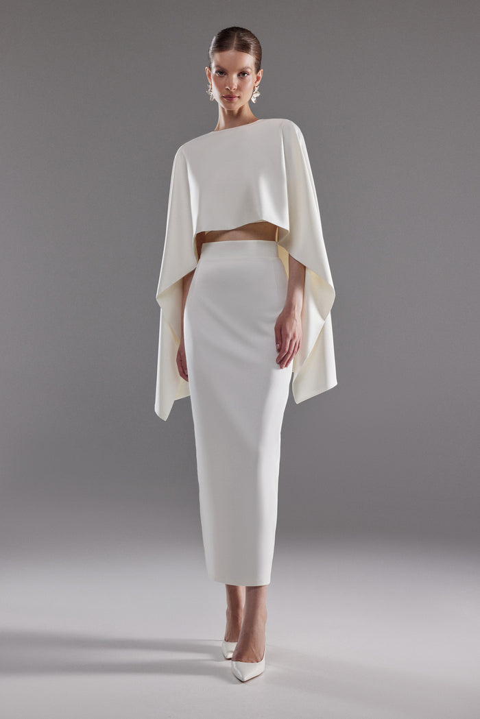 RTS Satin Bridal Cape Ell | Ivory Bridal Cover Up | Wedding Dress Topper