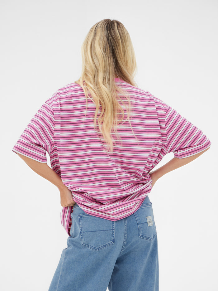 Sasha Stripe T-Shirt - Pink Stripe