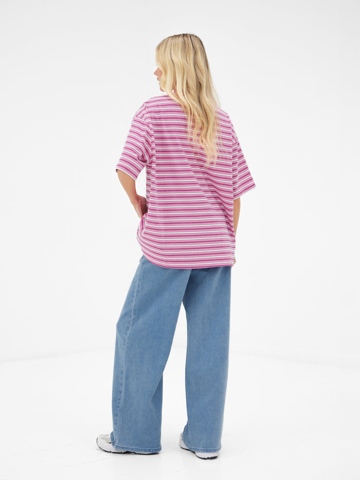 Sasha Stripe T-Shirt - Pink Stripe