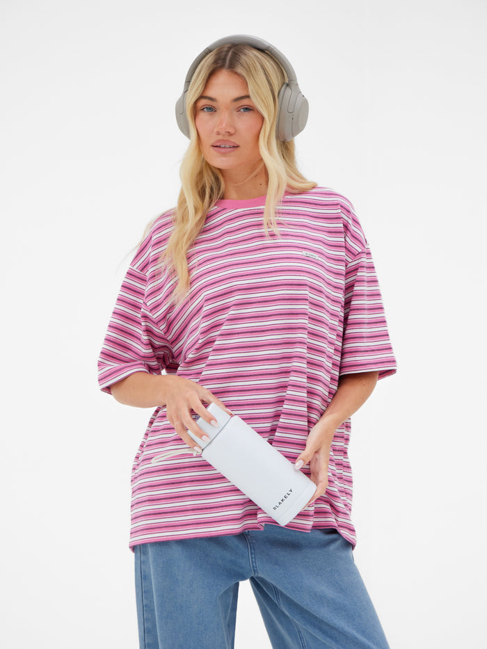 Sasha Stripe T-Shirt - Pink Stripe