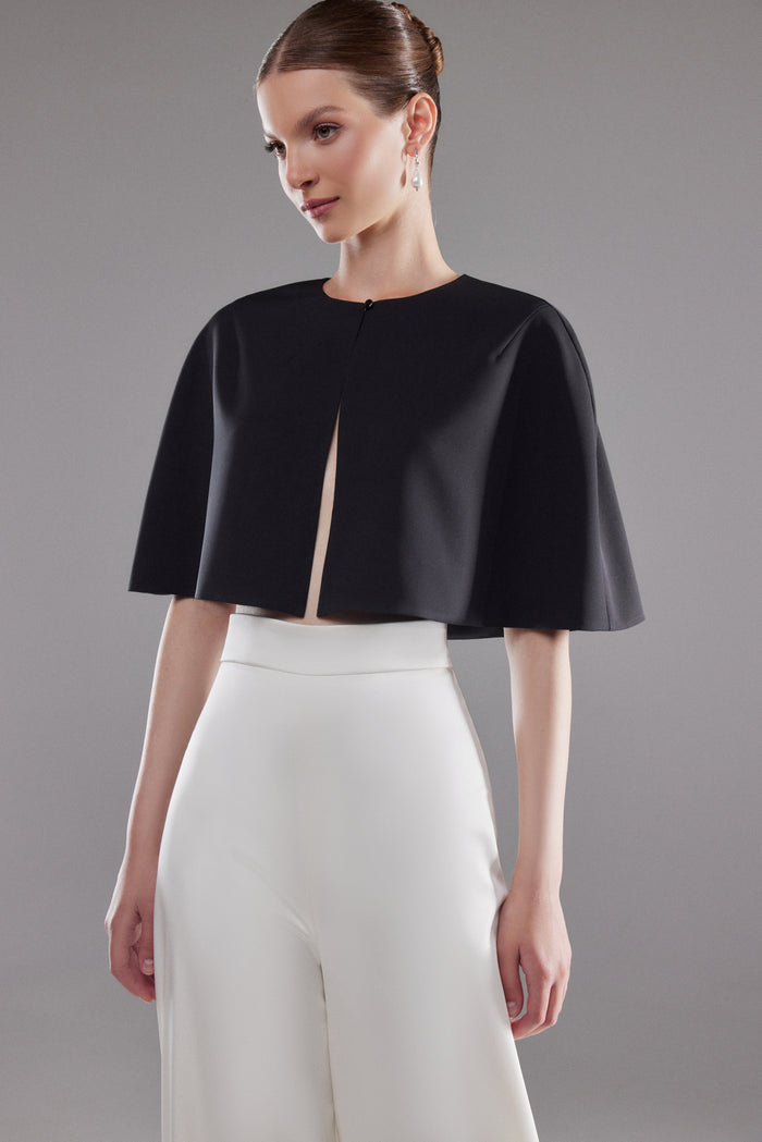 Satin Bridal Bolero Amor | White Wedding Cover up | Ivory Shoulder Cape