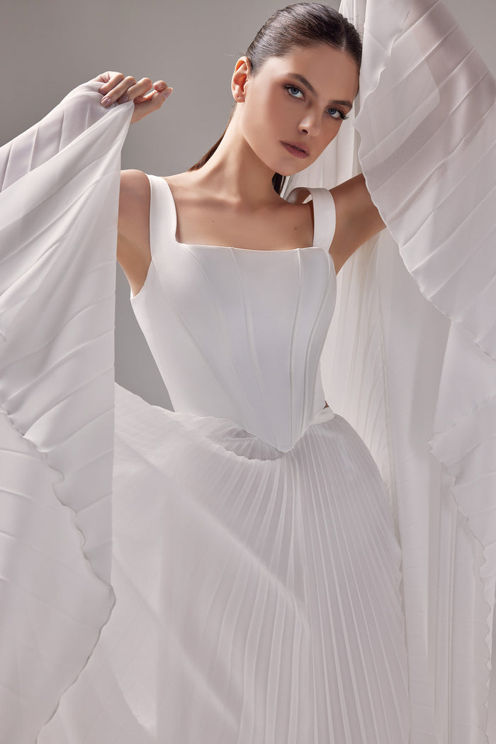 Satin Square Neck Corset Casia