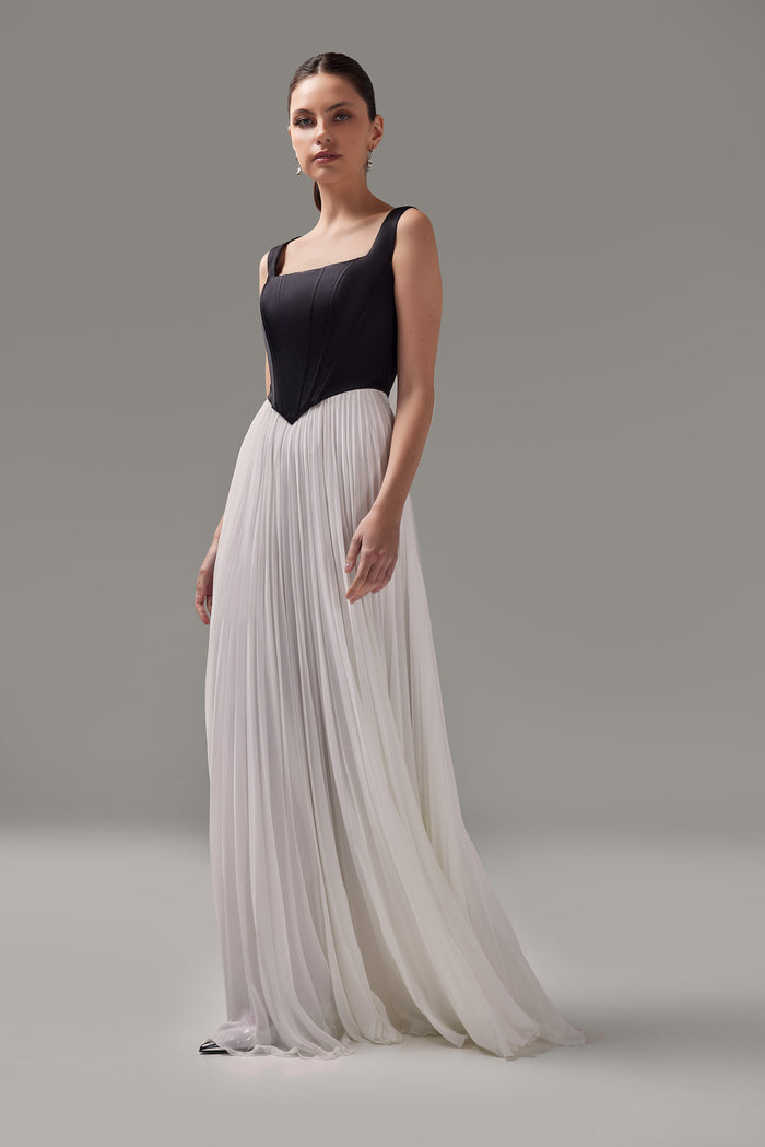 Satin Square Neck Corset Casia