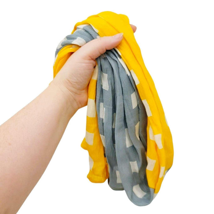 Scarf - Flores (Yellow and Gray) by Maika