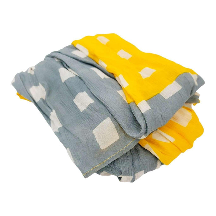 Scarf - Flores (Yellow and Gray) by Maika