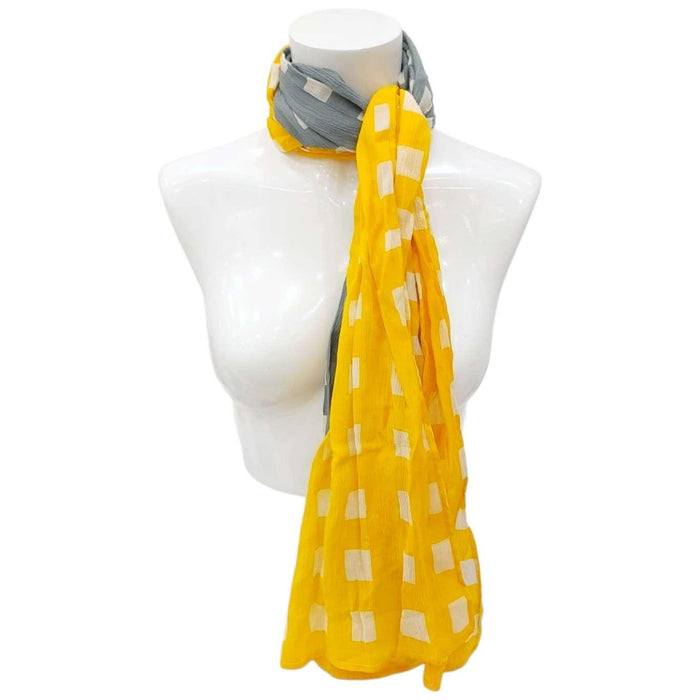 Scarf - Flores (Yellow and Gray) by Maika