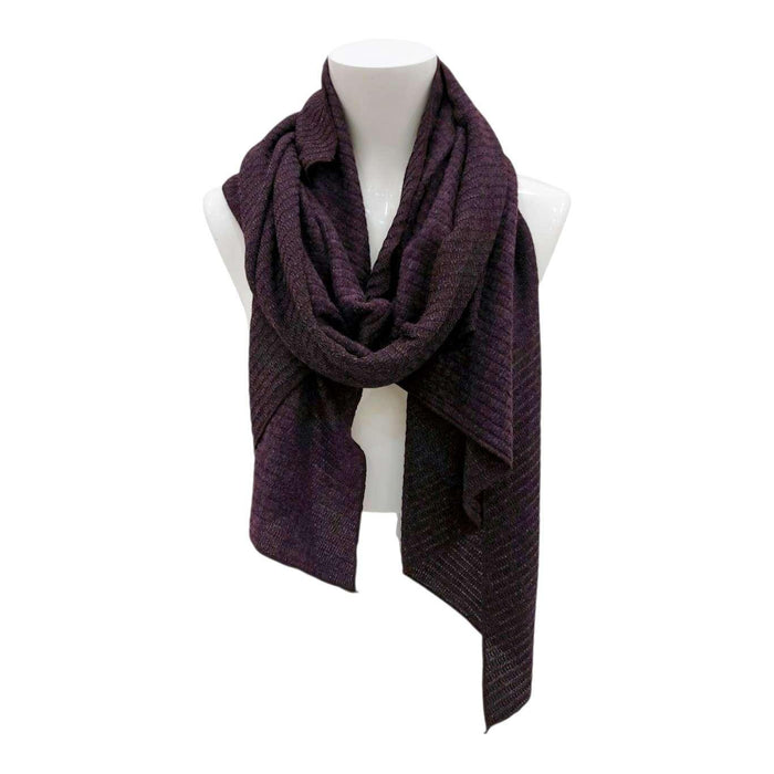 Scarf -  Seanna Upcycled Sweater (Eggplant) by G & L Positive Goods