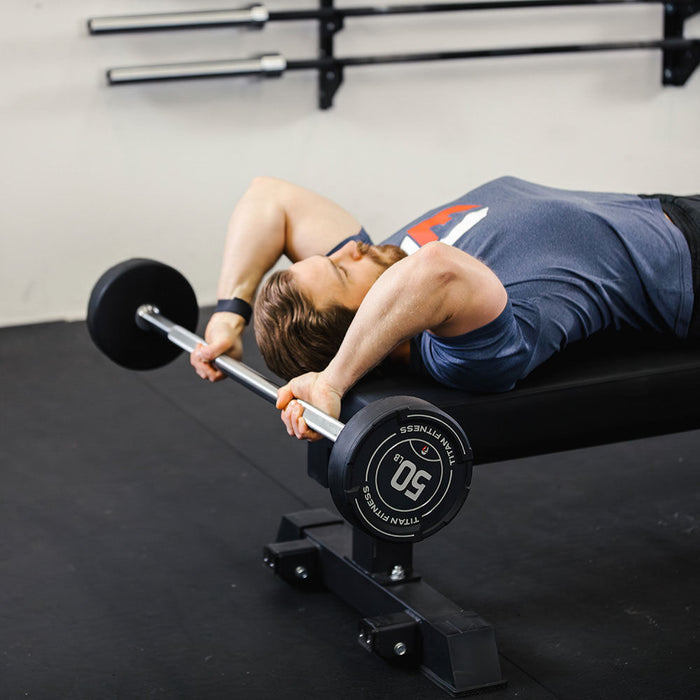 110 LB Straight Fixed Rubber Barbell