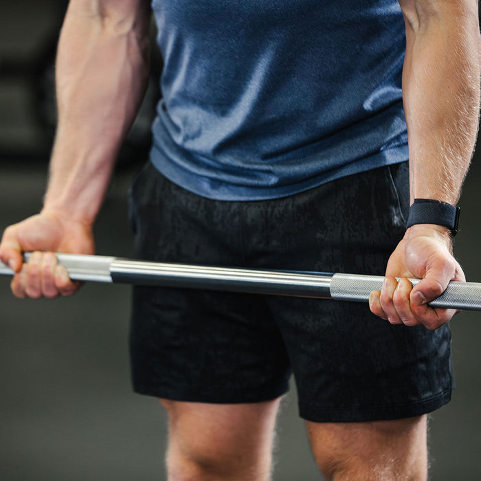110 LB Straight Fixed Rubber Barbell