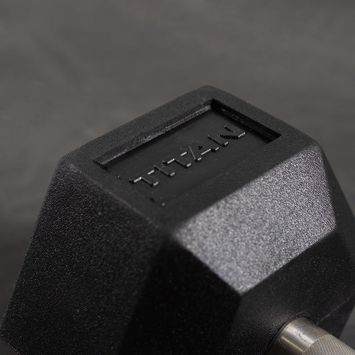 115 LB Straight Stainless Steel Hex Dumbbells