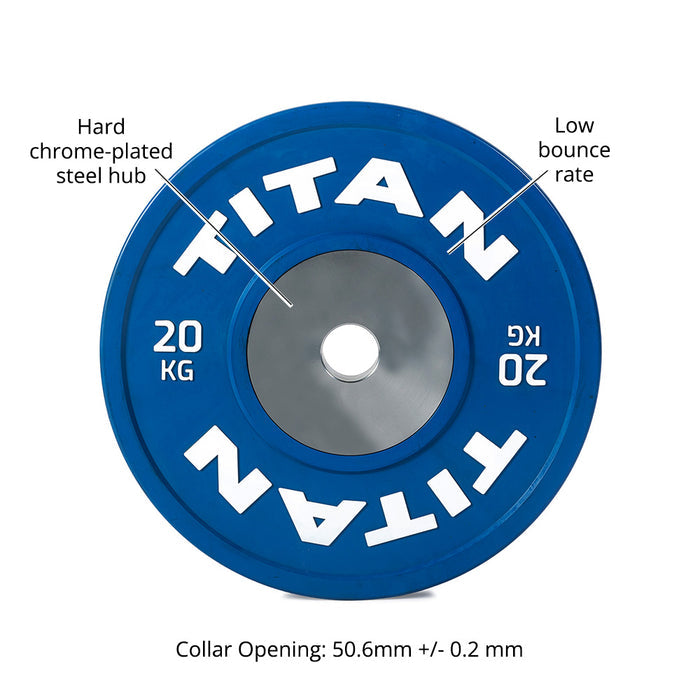 Scratch and Dent, 20 KG Blue Elite Color Olympic Bumper Plate