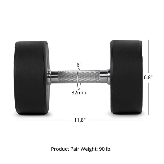 Scratch and Dent, 45 LB Round Urethane Dumbbell