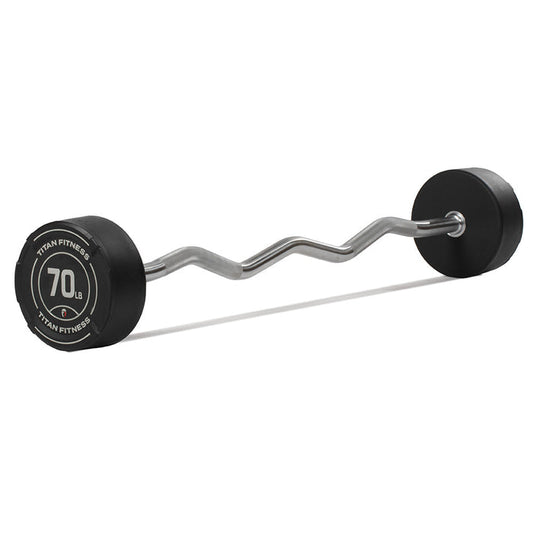 70 LB EZ Curl Fixed Urethane Barbell