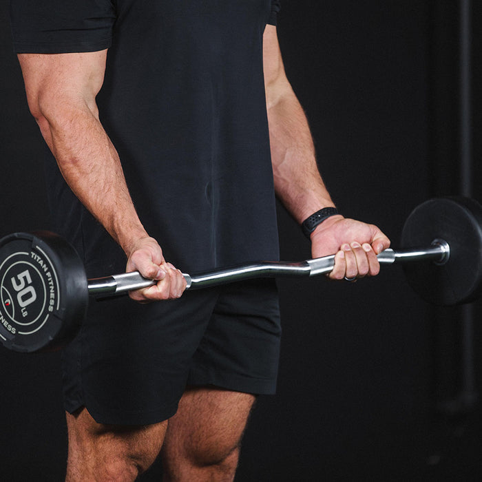 70 LB EZ Curl Fixed Urethane Barbell