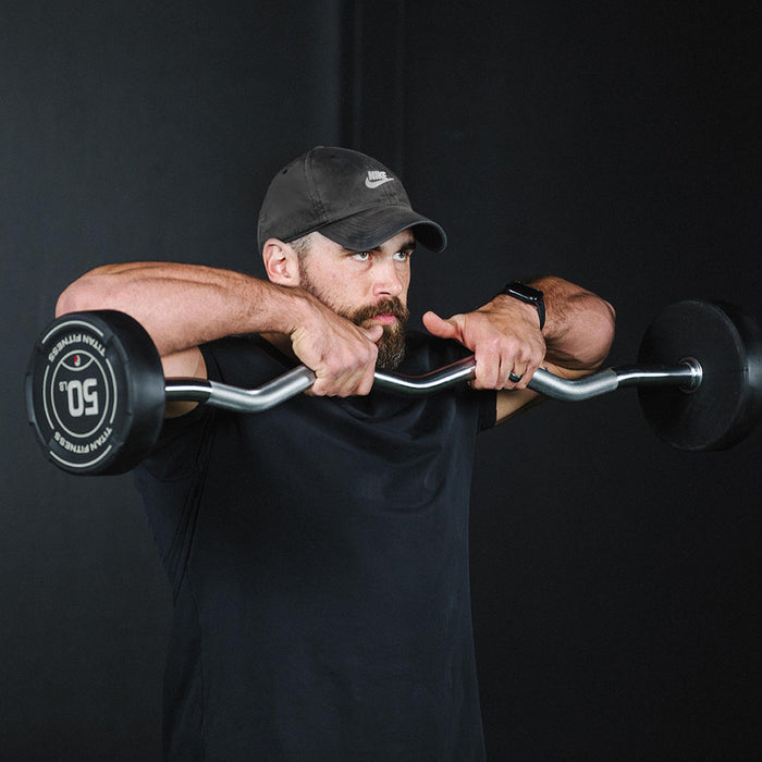 70 LB EZ Curl Fixed Urethane Barbell