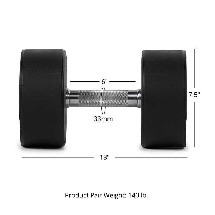 Scratch and Dent, 70 LB Round Urethane Dumbbell