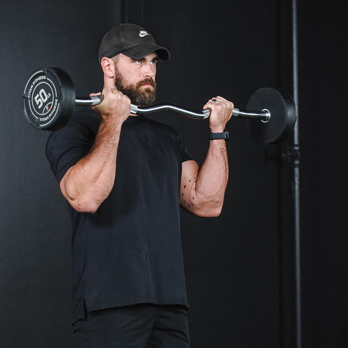 80 LB EZ Curl Fixed Urethane Barbell