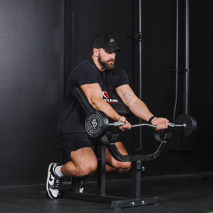 80 LB EZ Curl Fixed Urethane Barbell