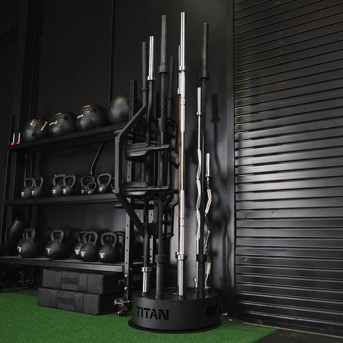 Revolver Rotating Barbell Rack | 9 Sleeve