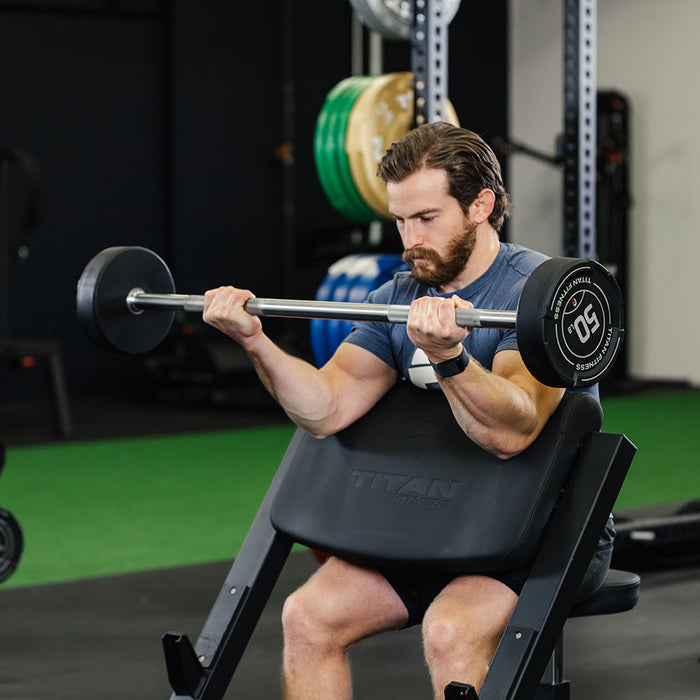 90 LB Straight Fixed Rubber Barbell