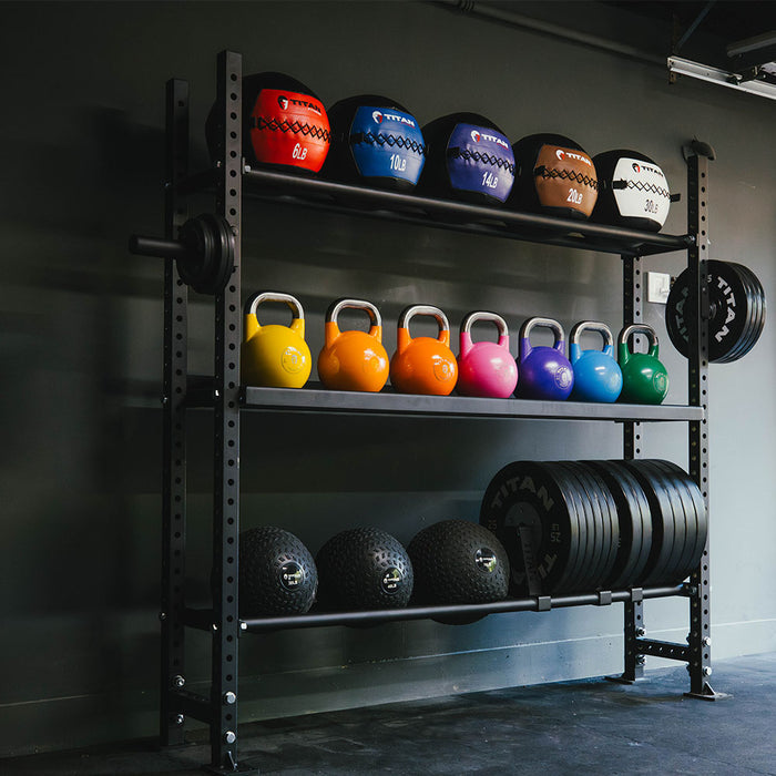 Elite Series Mass Storage System with Bumper Plate & Medicine Ball Shelves | 2 Tier 45.5" / 42" / No