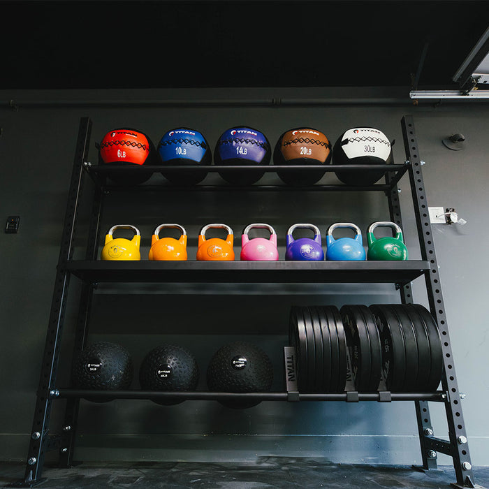 Elite Series Mass Storage System with Bumper Plate & Medicine Ball Shelves | 2 Tier 45.5" / 42" / No
