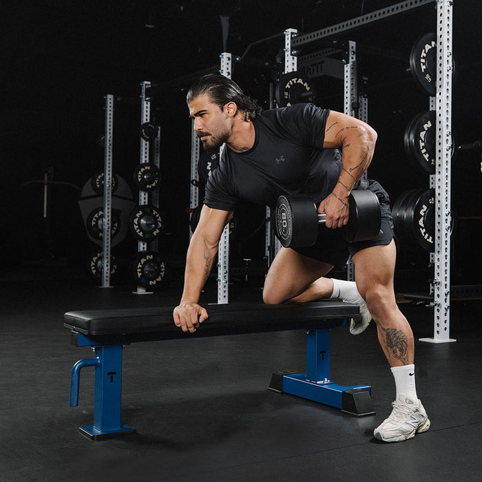 Elite Series Single Post Flat Bench | Navy