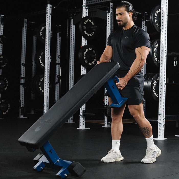 Elite Series Single Post Flat Bench | Navy